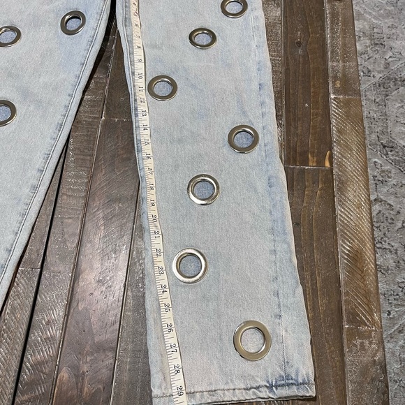 Edikted Light Blue Distressed Women Jeans - Picture 8 of 8